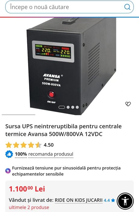 UPS centrala  termica 800Va