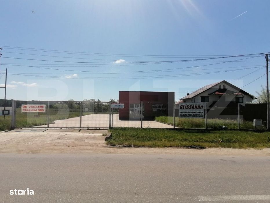 Spatiu comercial cu teren generos de 2.500 mp, la intrarea in Dragomir