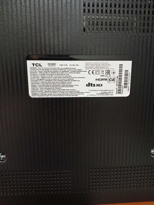 TCL 43Qled 4K като нов.