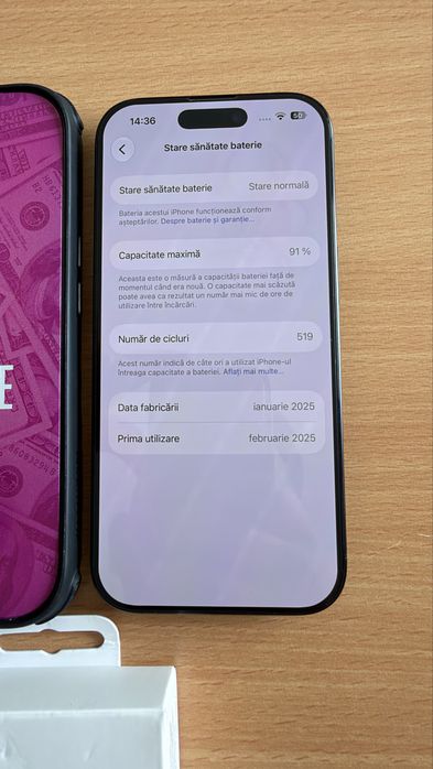 iPhone 16 Pro de 256Gb, cu 91% sanatate baterie