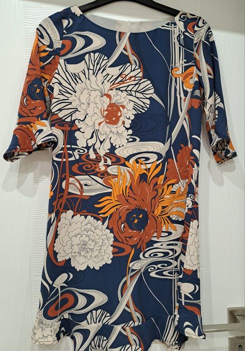 Дамска лятна къса рокля флорални мотиви цветя XS/S, Zara,bershka,h&m