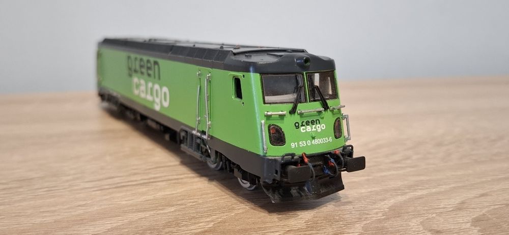 Vand macheta statica incompleta locomotiva Lema Green Cargo trenulet electric 1:87 h0