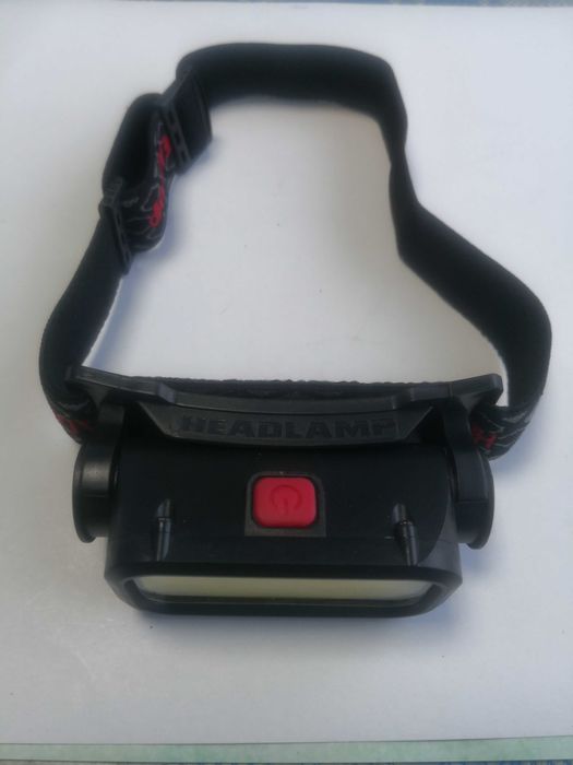 Lanterna de cap detasabil cu leduri cob alb + rosu