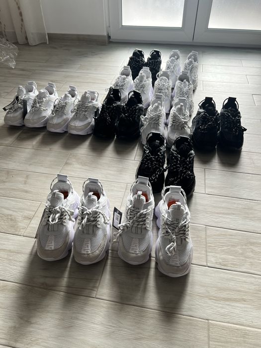 Adidasi Versace Chain Reaction Noi Marime 38 39 40 42 43 Alb Negru