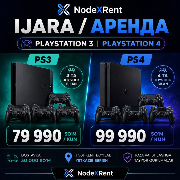 Playstation 3 4 Ijara Arenda Prokat PS3 PS4 Прокат Аренда