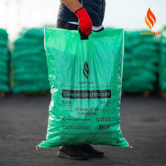 Cocs de petrol (cocs petrolier) saci 20 kg - inlocuire lemne, carbuni