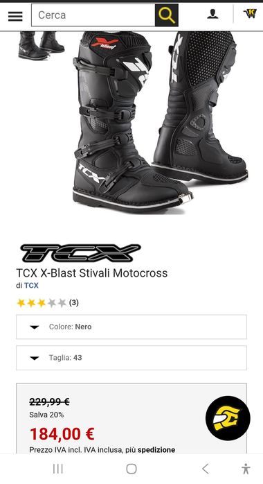 Ендуро/Мотокрос ботуши Tcx 43номер