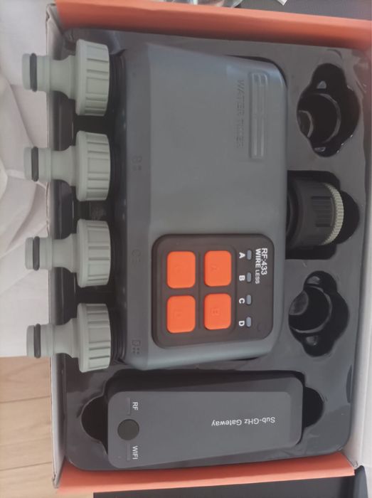 Programator stropire WiFi Johgee, 4 zone, 4 iesiri, 984ft RF Gateway, pentru gradina si peluze