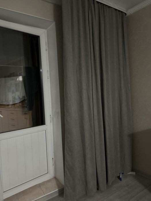 Шторы блэкаут серый