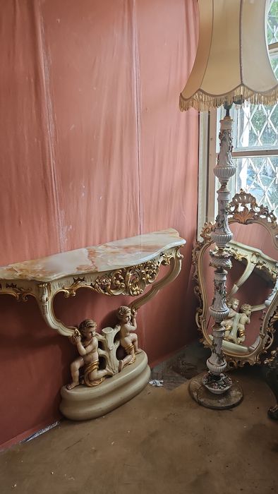 Италианска барокова конзола със огледало