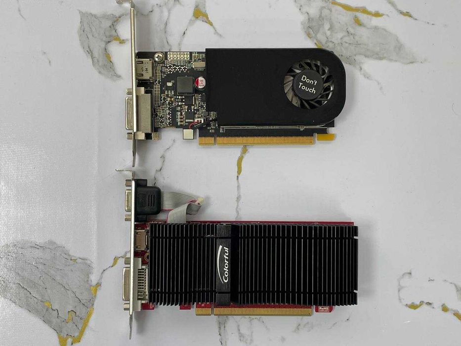 Видеокарты для компьютера GeForce GT710 2GB и GeForce G210 1GB