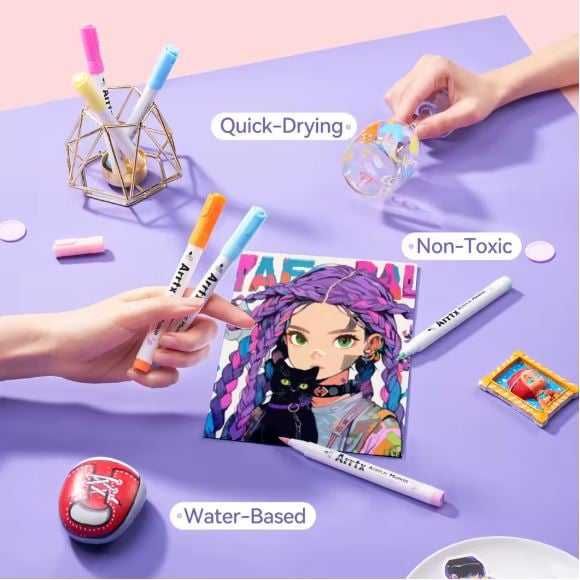 Маркери Acrylic Marker Set 60 цвята