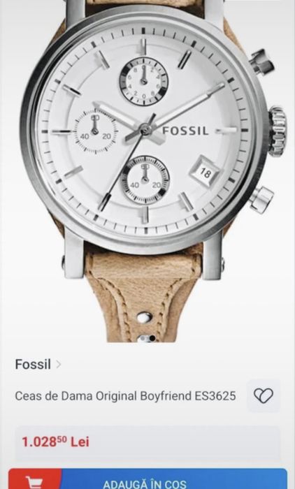 Ceas Fossil Boyfriend,piele,nou