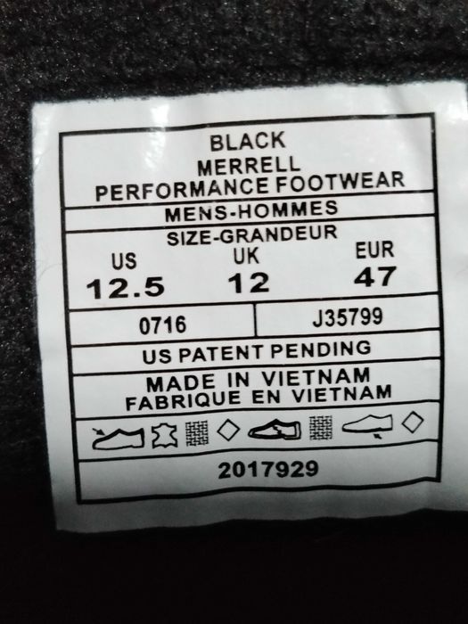 MERRELL ghete din piele bărbați, mărimea 47, interior 30,5 cm