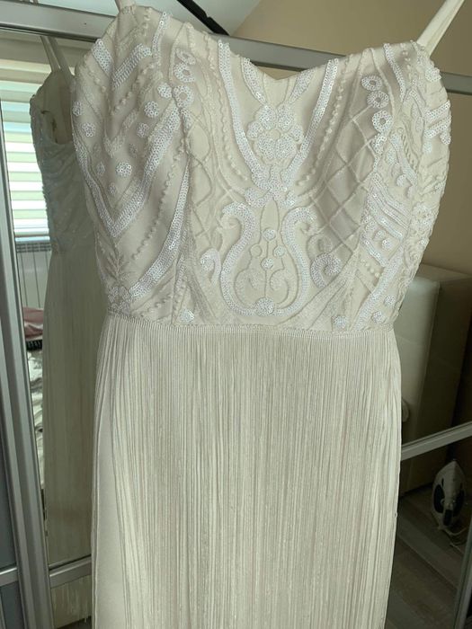 Бяла официална рокля ХС