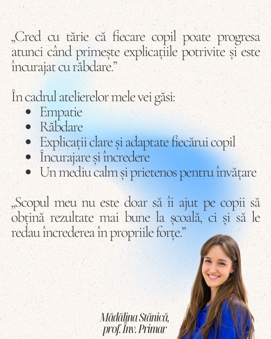 Ateliere individuale de invatare