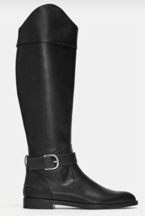 Кожени ботуши Zara