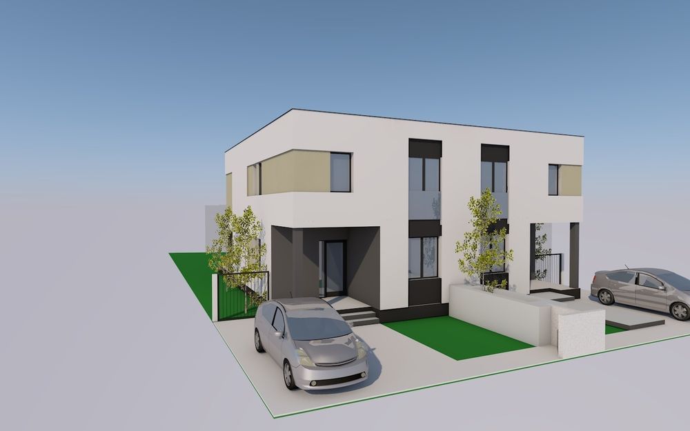 Vand parcela teren , zona Mehala, 440mp , proiect duplex cu autorizatie constructie