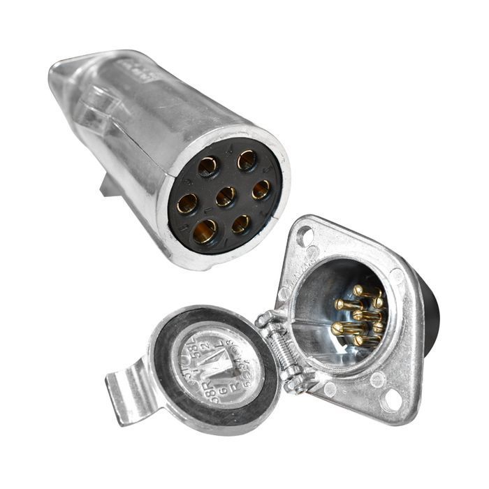 Fisa cu priza pentru remorca 24V metalica cu 7 pini