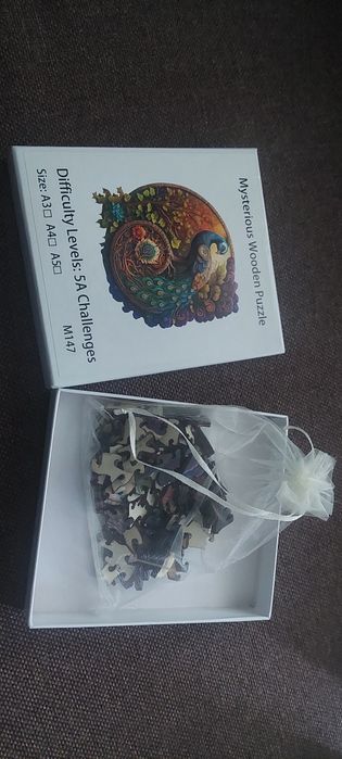 La bucată - Puzzle din lemn pt adulți / copii leu, colibri, phoenix, p