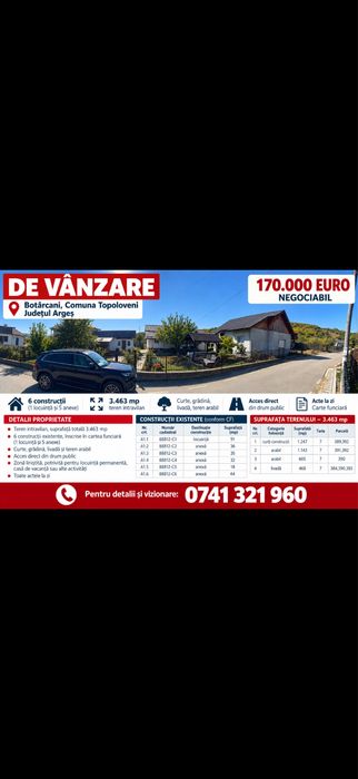 Vand casa cu anexe si teren