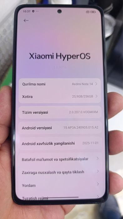 Redmi not 14 Srochniga arzon narxda 8/256 Ideal holatda karopka yoq