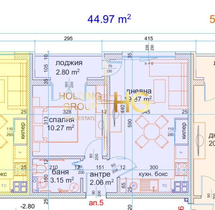 Продава се Двустаен апартамент в Варна, м-т Пчелина - 50 кв.м за 1550 €/кв.м - Снимка #4