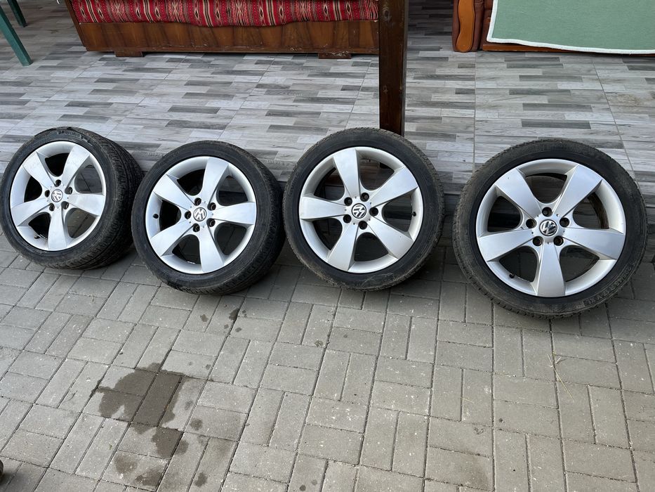 Set 4 Jante Aliaj VW R17 (Passat B6) + Roată rezervă normală R16