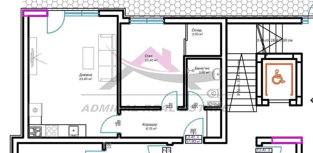 Атрактивна цена -двустаен -Възраждане 3