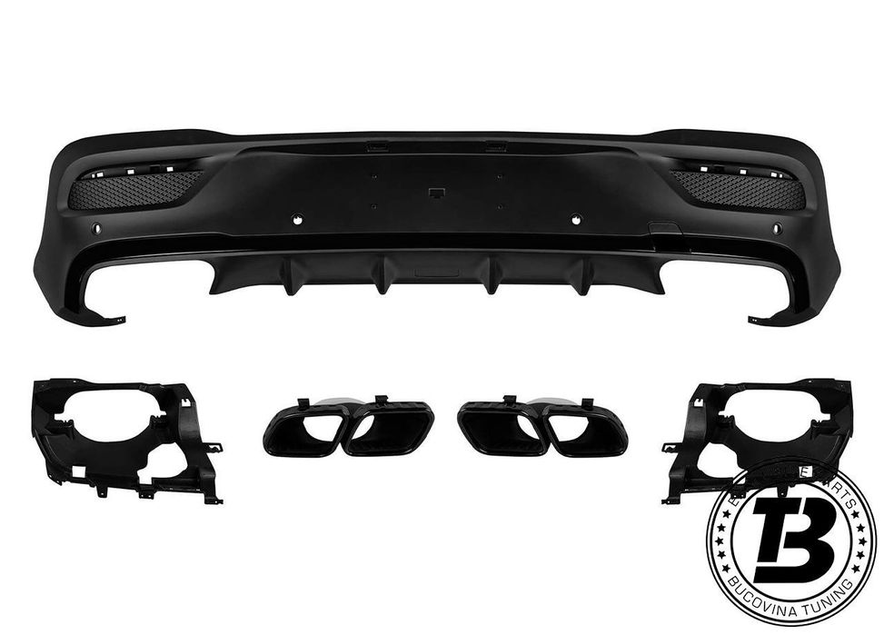 Difuzor Bara Spate cu Ornamente compatibil cu Mercedes GLE Coupe C167 GLE63 Design