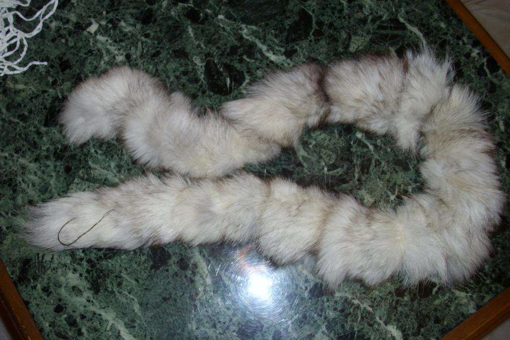 Caciula si guler vulpe argintie