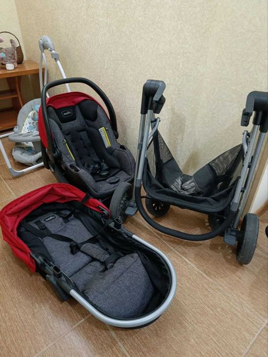 Evenflo комплект коляски и автокресла Б/У с коробкой