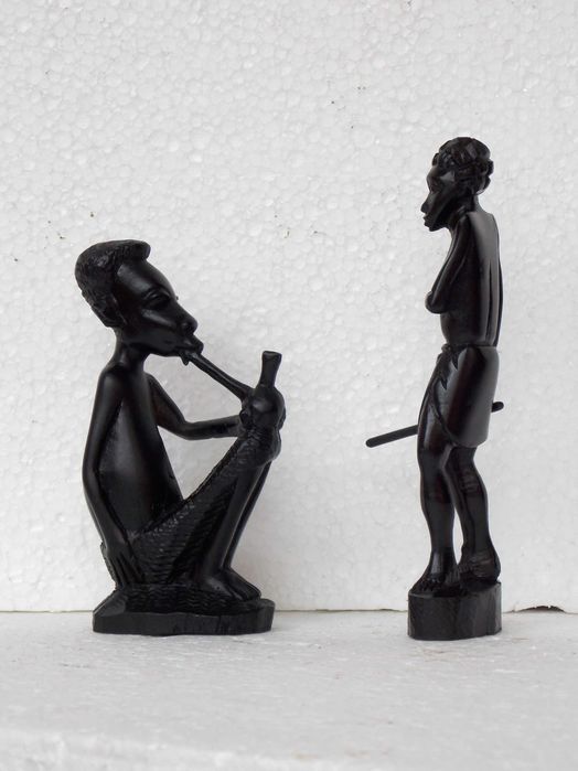statuete abanos sculptura lemn arta veche figurine antichitati