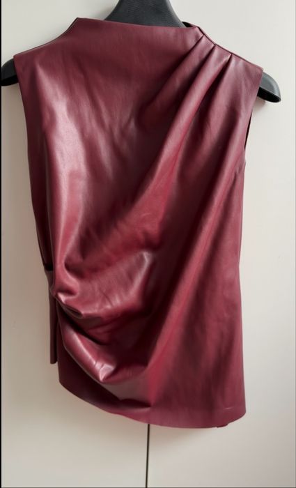 Топ вечерний кожаный