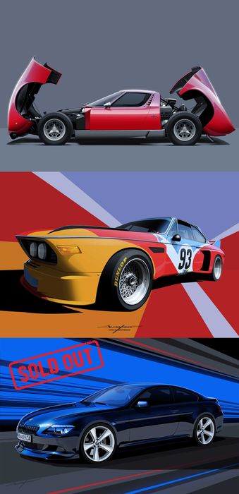 ПОСТЕРИ: Автомобилни илюстрации / Индивидуална поръчка