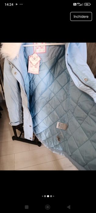 Geacă cu guler detașabil șnur in talie My Mo