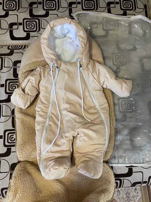 Зимний комбинезон и кокон для младенца