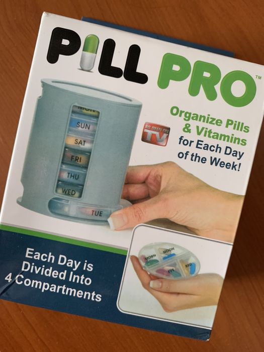 НОВАЯ таблетница по дням недели с делениями