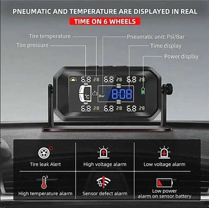 Система контроля давления в шинах TPMS для грузовиков, до 8бар