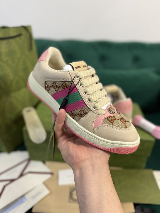 Adidasi Gucci piele naturala 100% Full Box colectie noua
