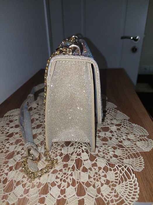 Официална златиста чанта Menubar, малка 23*14*6 см