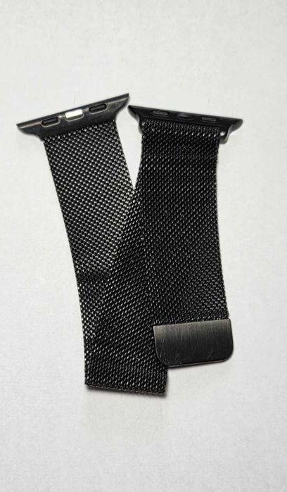 Curea ceas neagra, metalica cu magnet, compatibila smart watch Apple