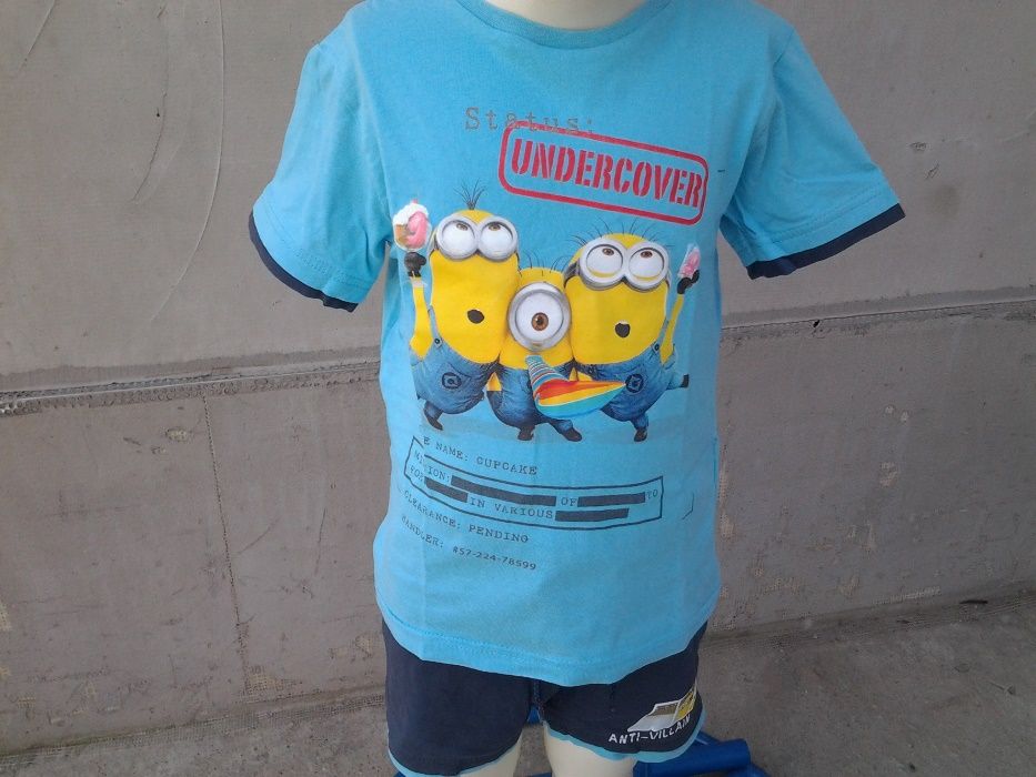 Minioni | set pantaloni scurti + tricou copii 6 ani