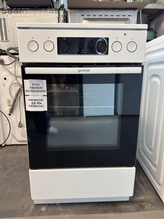 PROMOTIE!! Aragaz electric cu plită vitroceramică Gorenje GECS5C60WPA