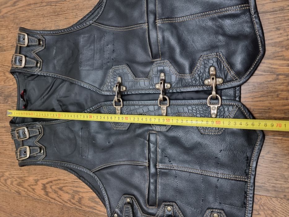 Vesta moto piele bovina