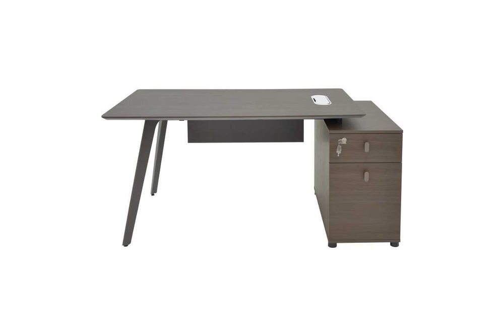 Професионално бюро Puzzle-home Denith, Орех - графит, 160x75x75cm.