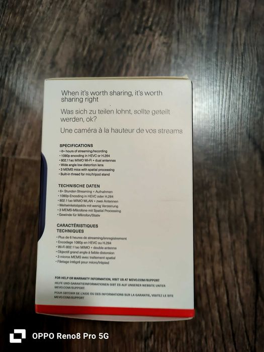 Logitech Mevo start stream live camera