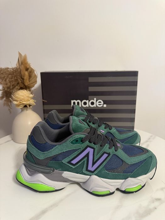 New Balance 9060 Green Piele Naturala