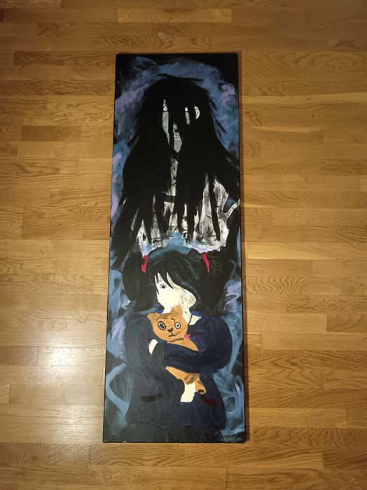 Pictura horror din acril pe panza