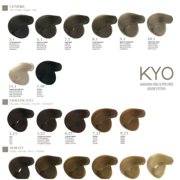 Боя за коса с морски колаген и кератин, без амоняк и PPD KYO